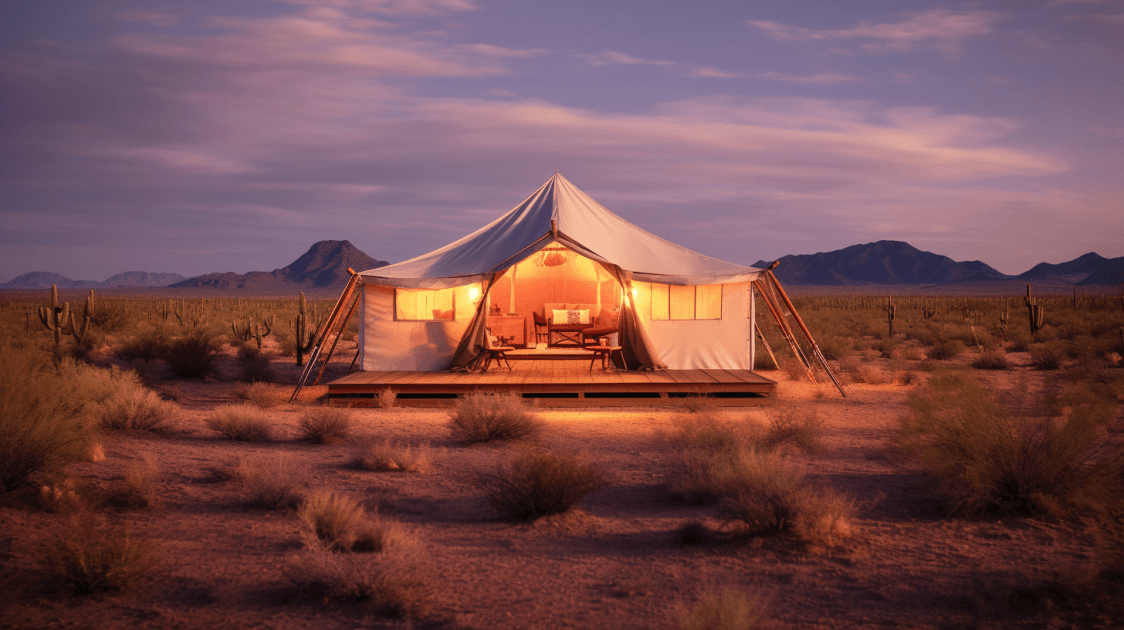 Serene Desert Tent